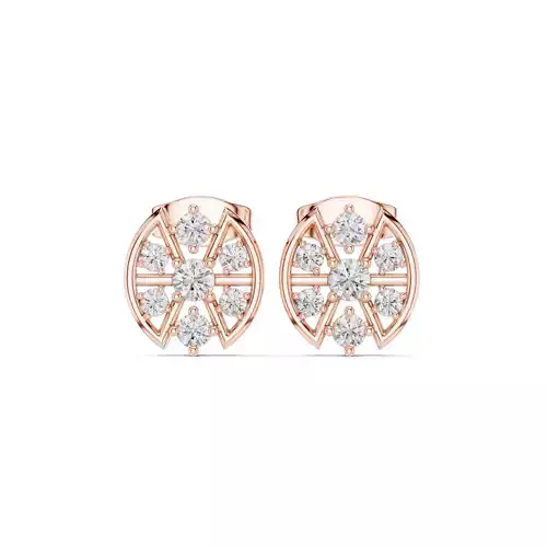 Diamond Studs Earrings 3dm stl renders animation videos details 