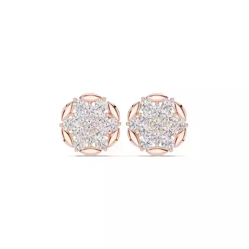 Diamond Studs Earrings 3dm stl renders animation videos details 