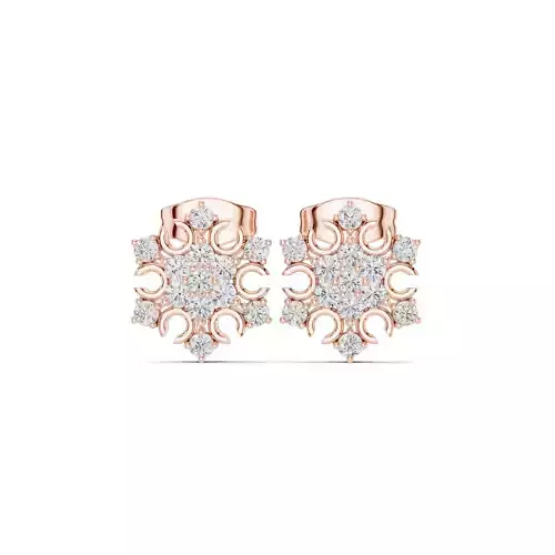 Diamond Studs Earrings 3dm stl renders animation videos details 