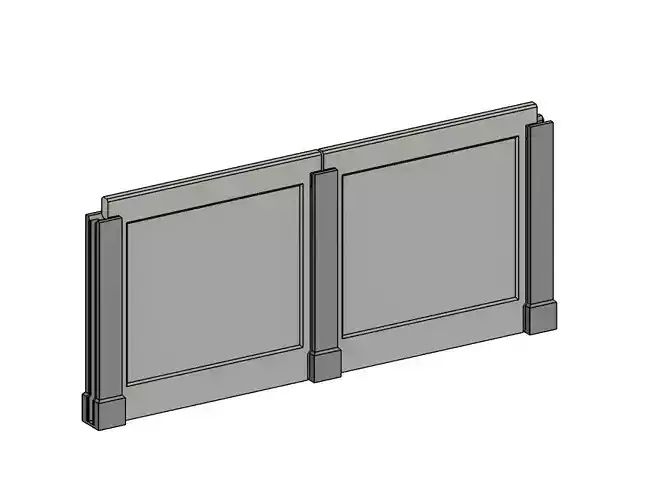 Model Railway Station Concrete Panel Fence