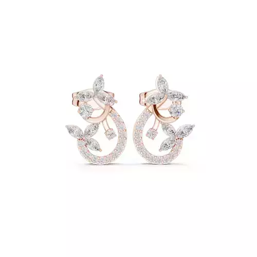 Diamond Studs Earrings 3dm stl renders animation videos details 