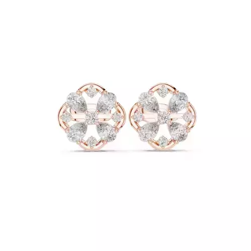Diamond Studs Earrings 3dm stl renders animation videos details 