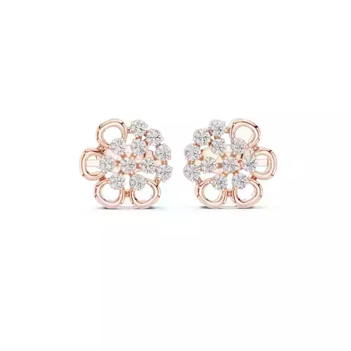 Diamond Studs Earrings 3dm stl renders animation videos details 