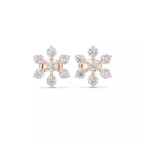 Diamond Studs Earrings 3dm stl renders animation videos details 