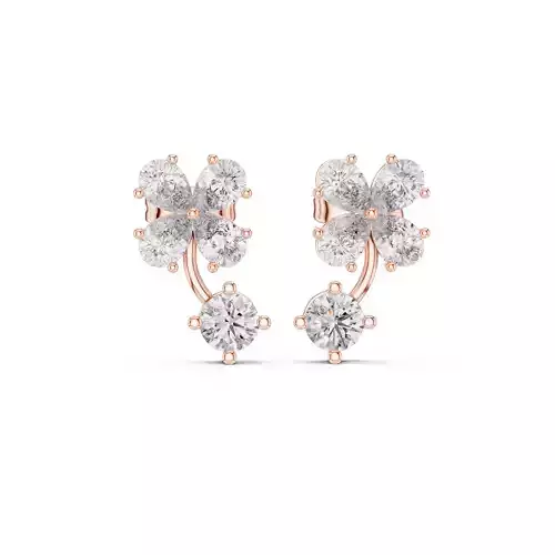 Diamond Studs Earrings 3dm stl renders animation videos details 