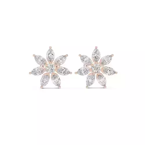 Diamond Studs Earrings 3dm stl renders animation videos details 