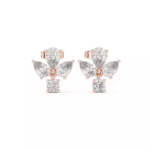 Diamond Studs Earrings 3dm stl renders animation videos details 