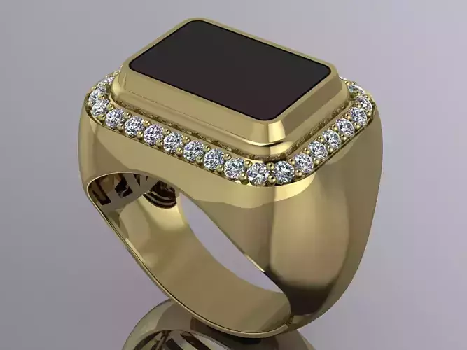 Elegant Mens Ring Jewelry Gold