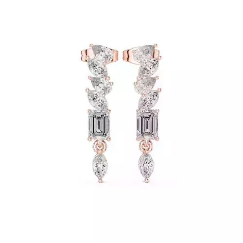 Diamond Earrings 3dm stl renders animation videos details 