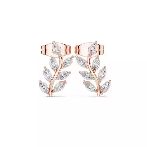 Diamond Studs Earrings 3dm stl renders animation videos details 