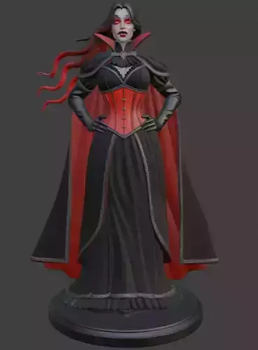 Vampiress Statue Figurine for 3D Printing