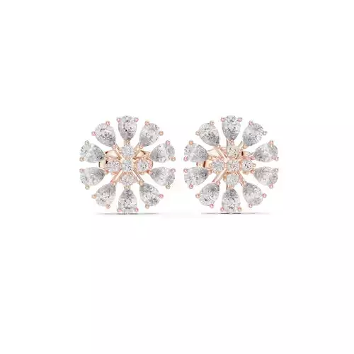 Diamond Studs Earrings 3dm stl renders animation videos details 