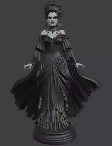 Vampiress Statue Figurine for 3D Printing