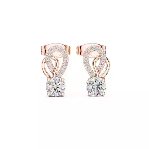 Diamond Studs Earrings 3dm stl renders animation videos details 