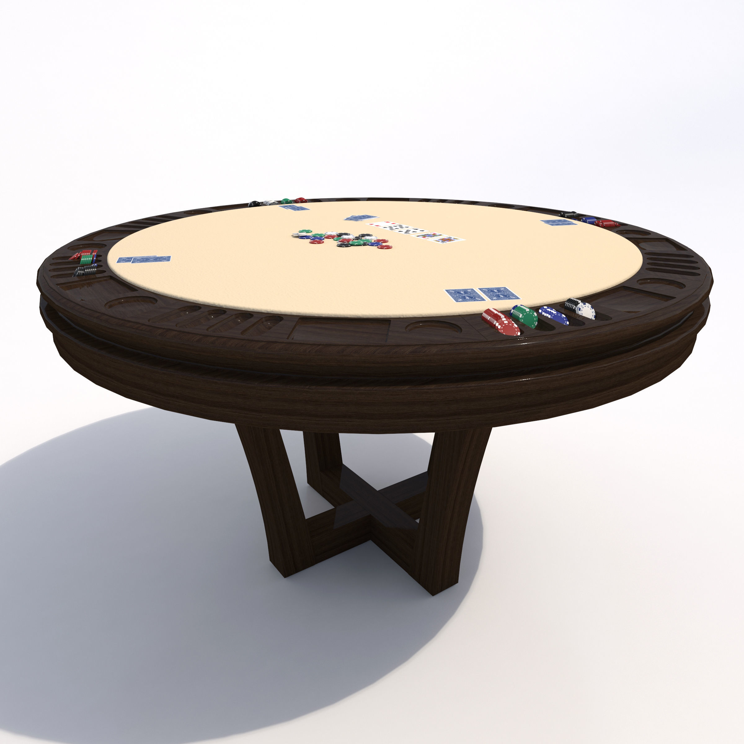 Poker Table 3D model_4