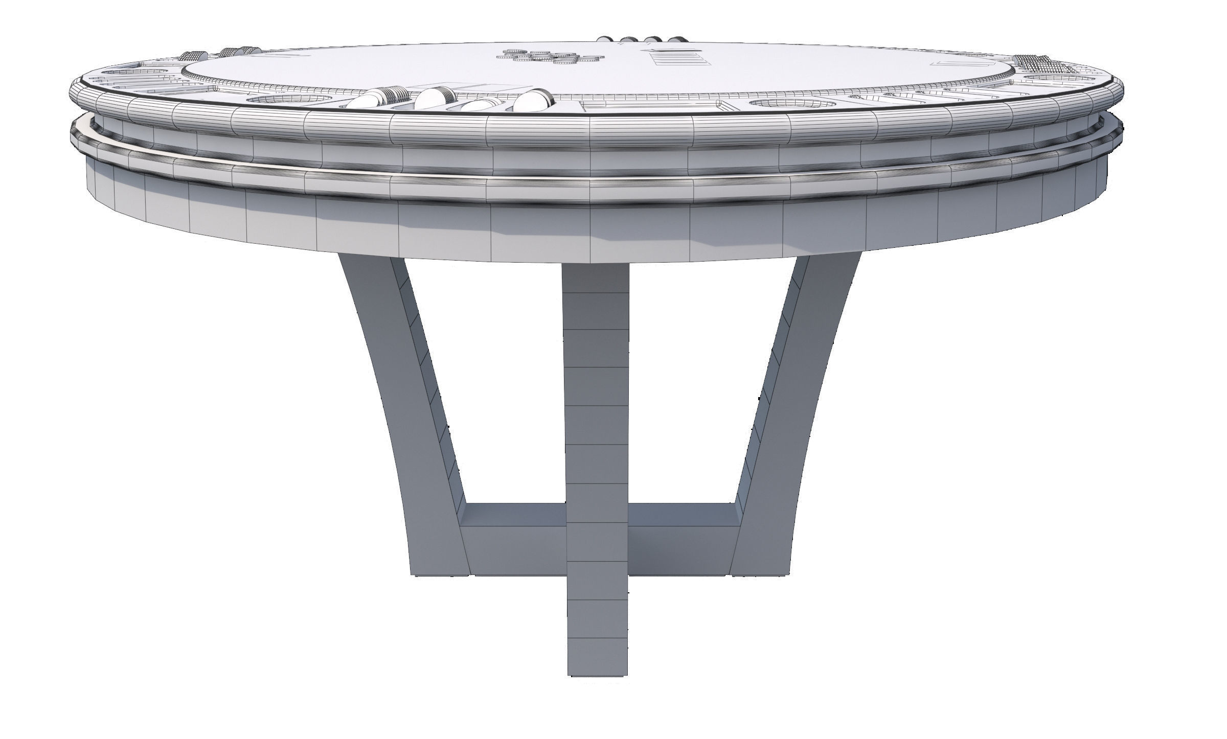 Poker Table 3D model_7