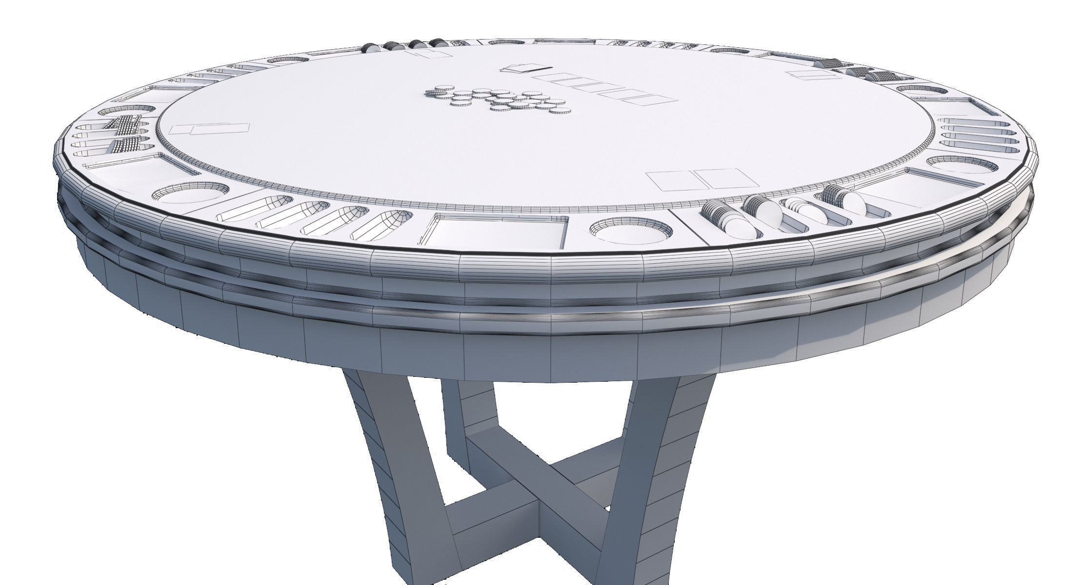 Poker Table 3D model_6