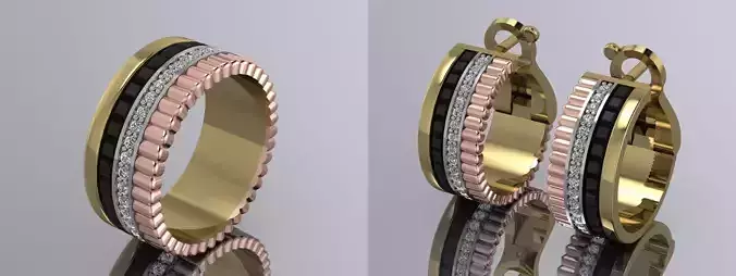 Brand Jewelry Boucheron Set Gold