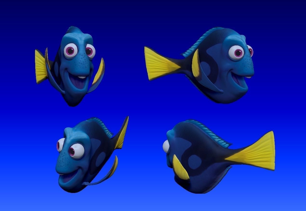 DORY 3D COMIC FISH 3D print model_1