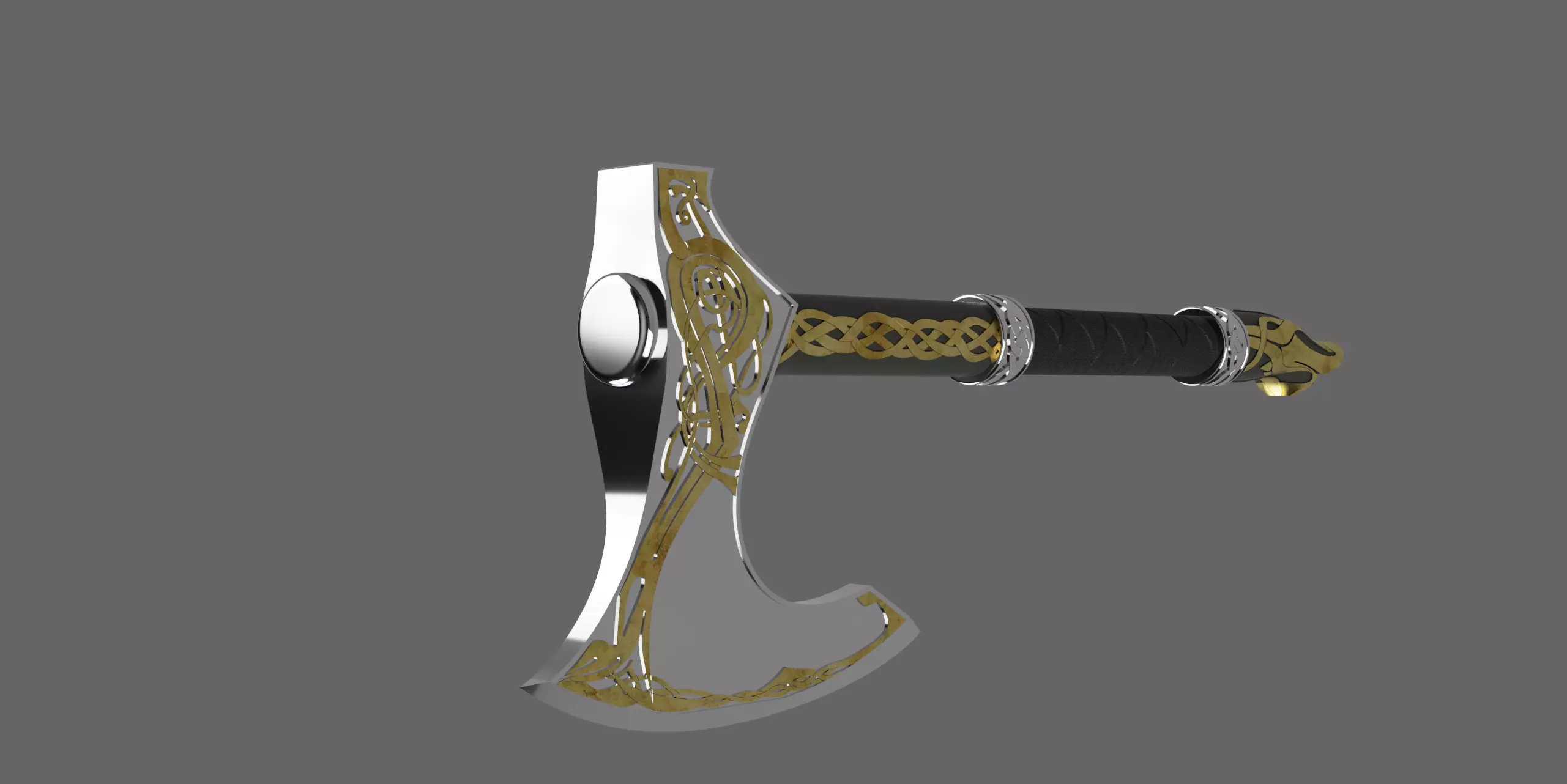 Assassins Creed Valhalla Dragon Axe 3D print model