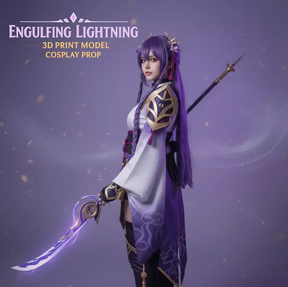 Genshin Impact Engulfing Lightning 3D print model