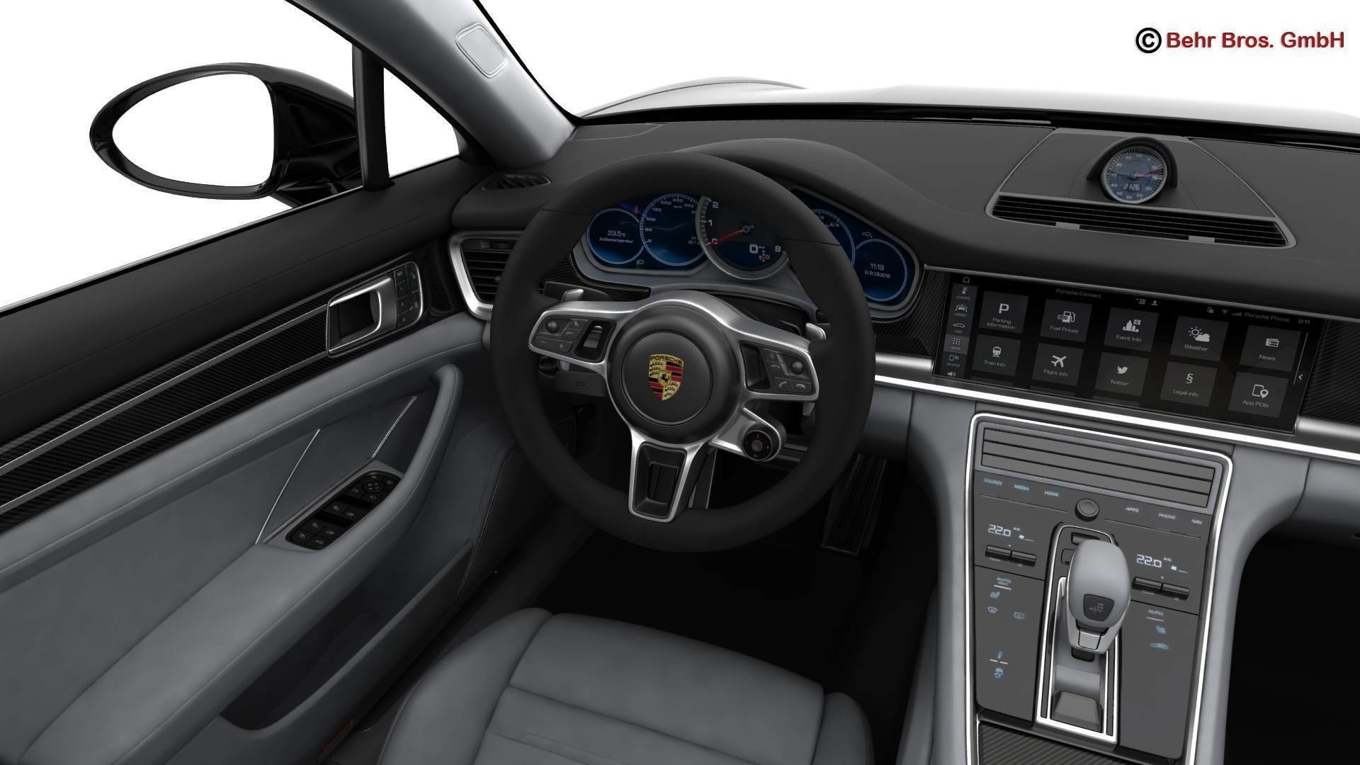 Porsche Panamera Turbo 2017 3D model_14