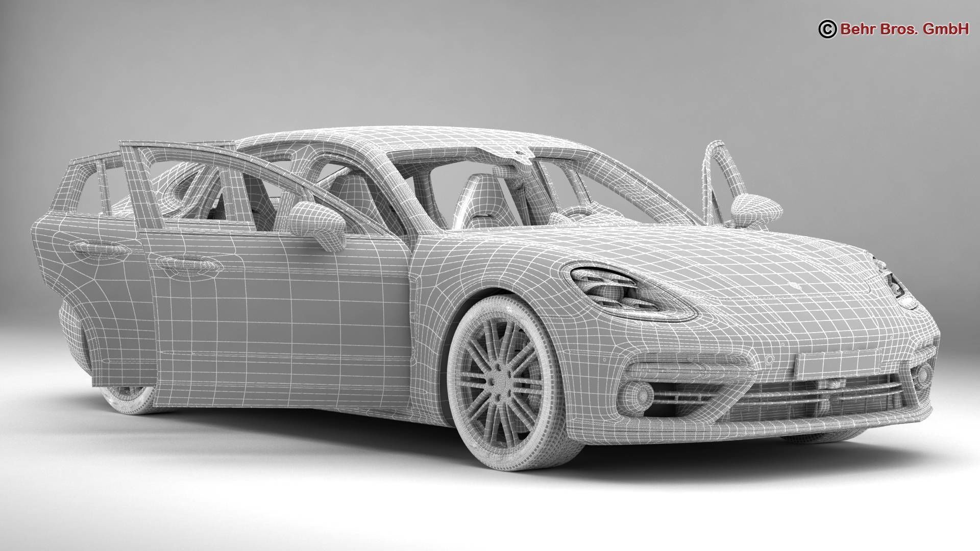 Porsche Panamera Turbo 2017 3D model_17