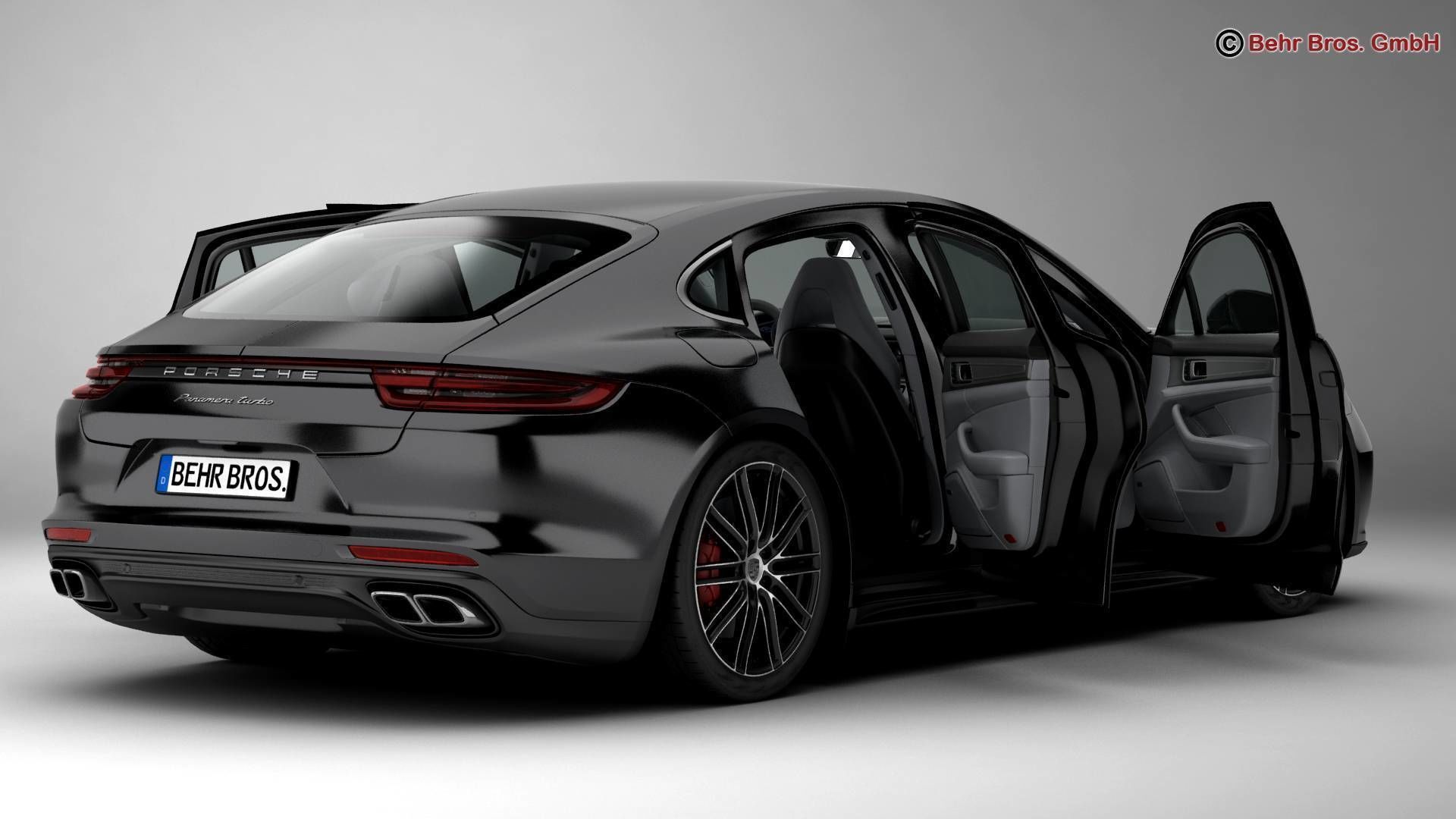 Porsche Panamera Turbo 2017 3D model_4