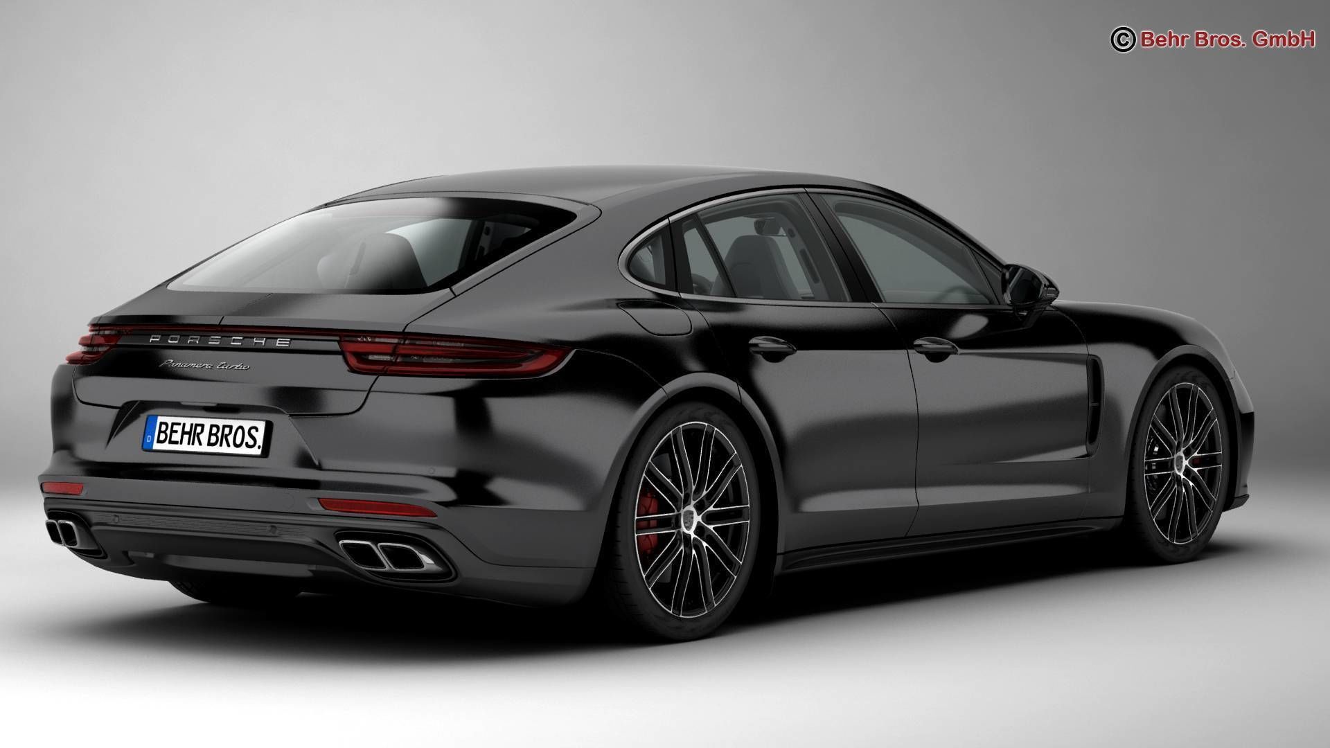 Porsche Panamera Turbo 2017 3D model_3