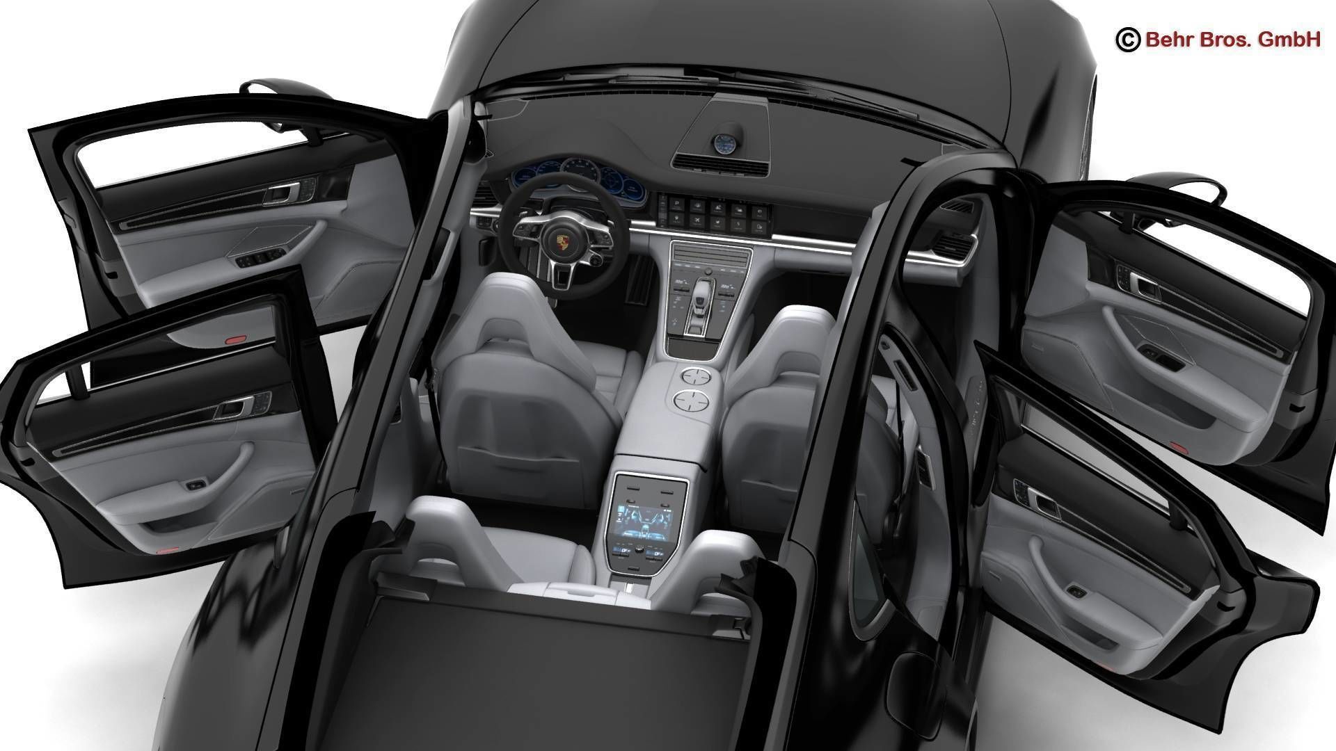 Porsche Panamera Turbo 2017 3D model_12