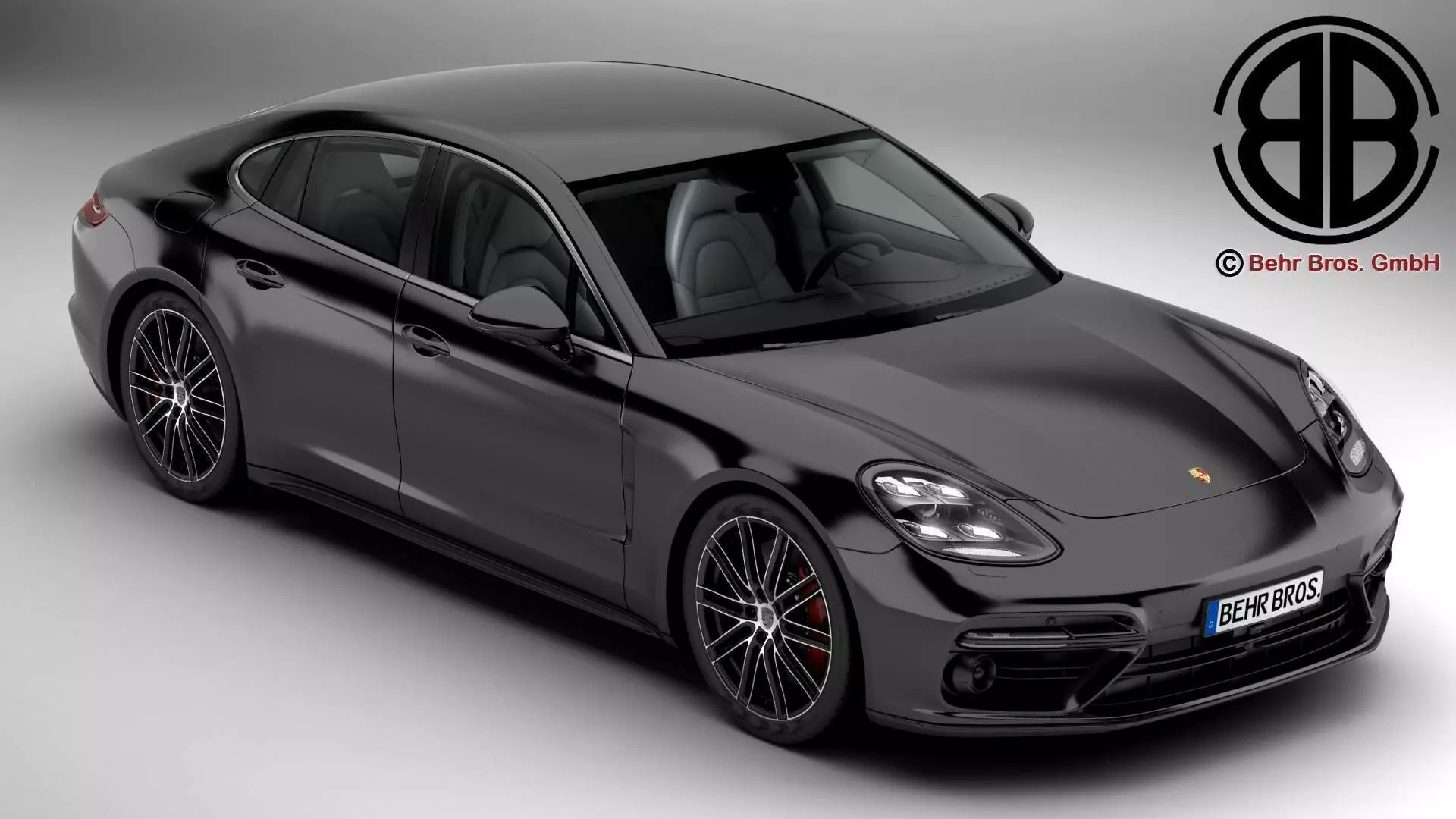 Porsche Panamera Turbo 2017 3D model_0