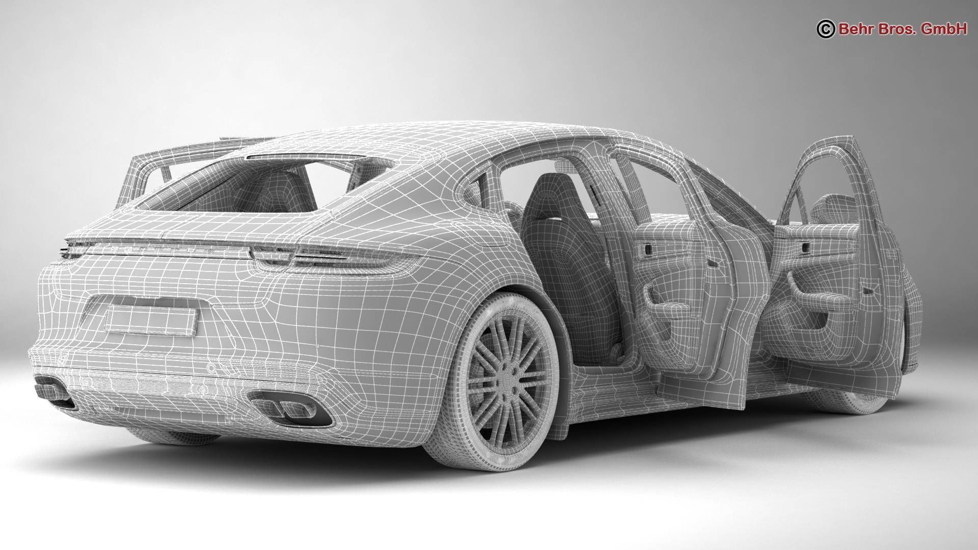 Porsche Panamera Turbo 2017 3D model_19