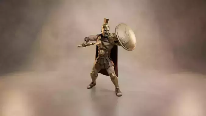 Spartan Warrior Rigged and Animated