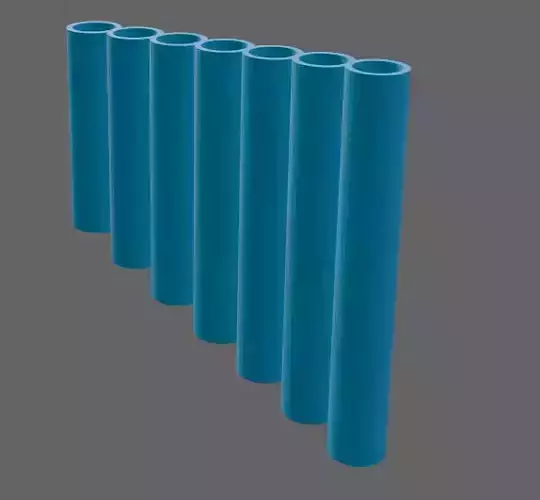 3d printable pan flute easily adjustable
