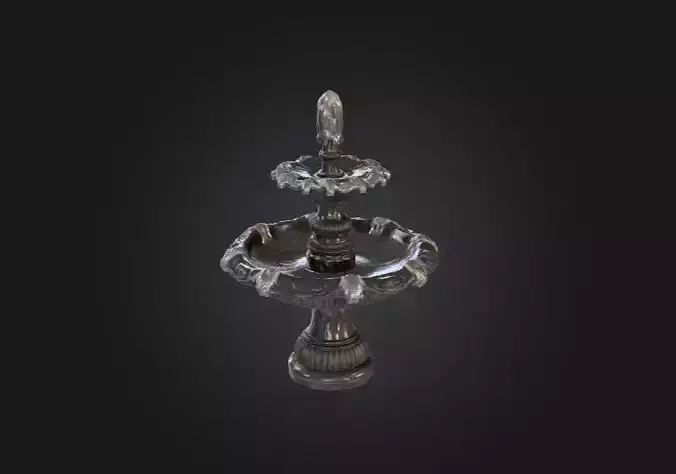 Antique Marble Tiered Fountain