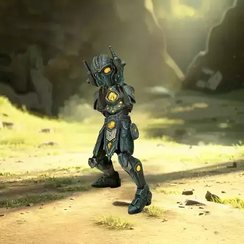 Futuristic Guardian Robot model pack