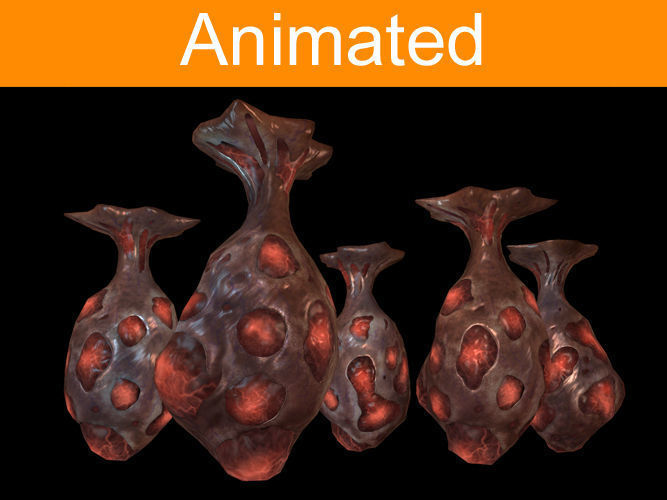 Cocoon blood vessel Low-poly 3D model