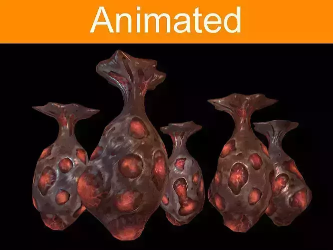 Cocoon blood vessel Low-poly 3D model