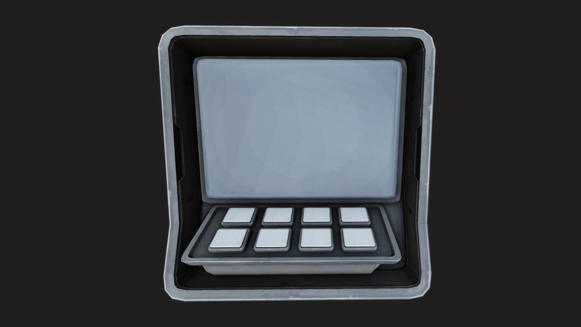 Terminal Console Low-poly 3D model_2