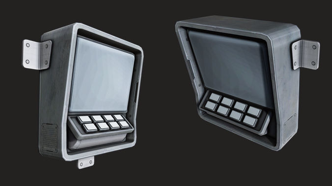 Terminal Console Low-poly 3D model