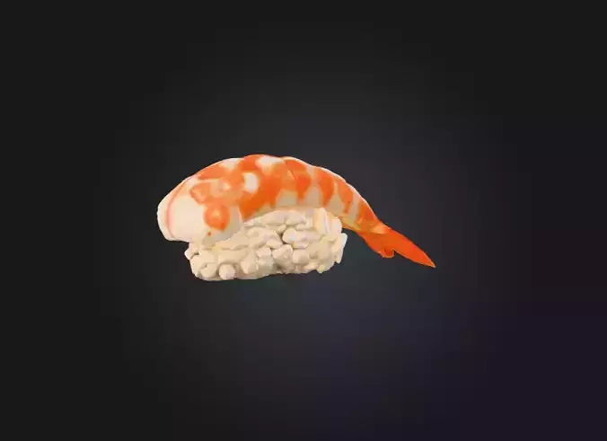 Ebi Nigiri Delight Low-poly 3D model 3