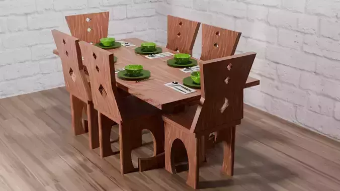 Chunky Medieval Dining Set