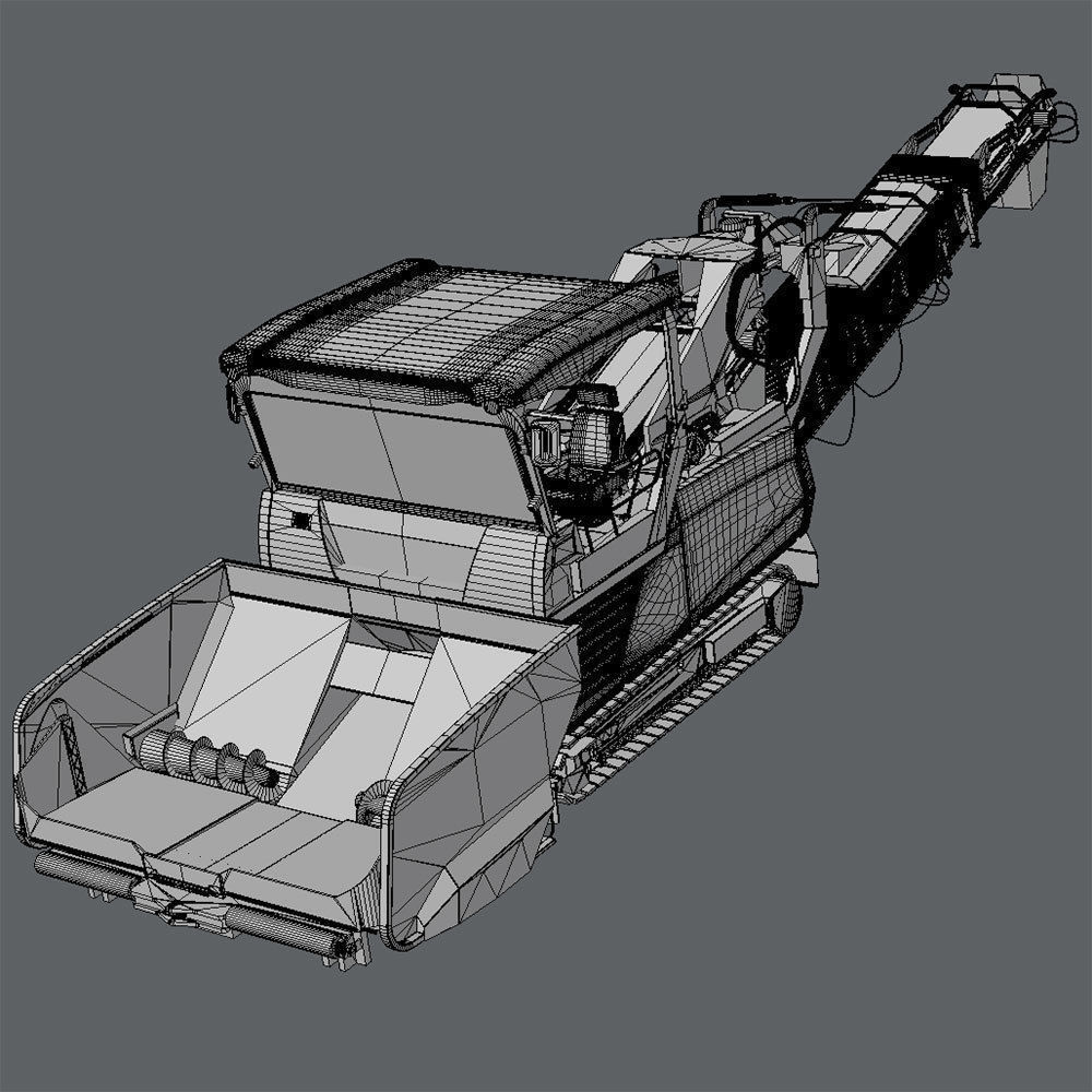 Asphalt feeder Vogele MT3000 3D model_6