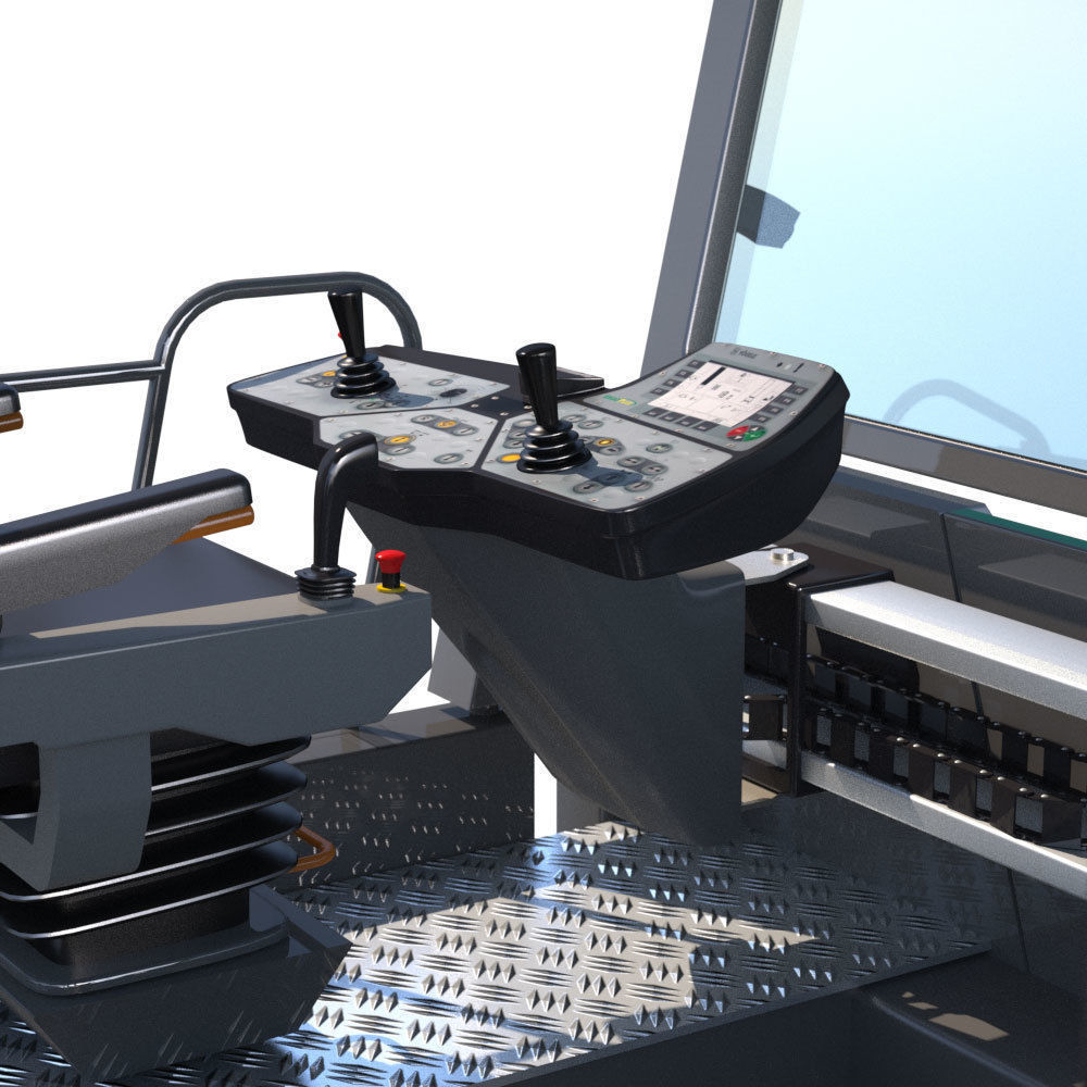 Asphalt feeder Vogele MT3000 3D model_12