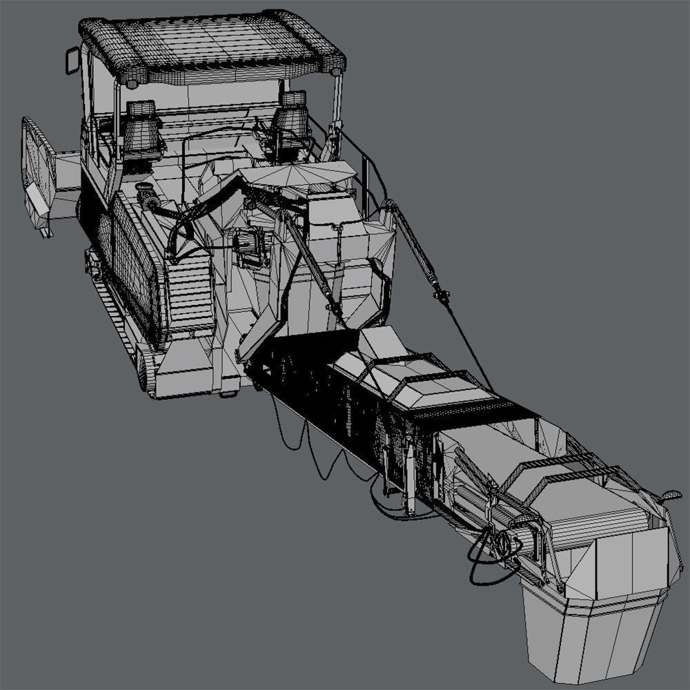Asphalt feeder Vogele MT3000 3D model_7