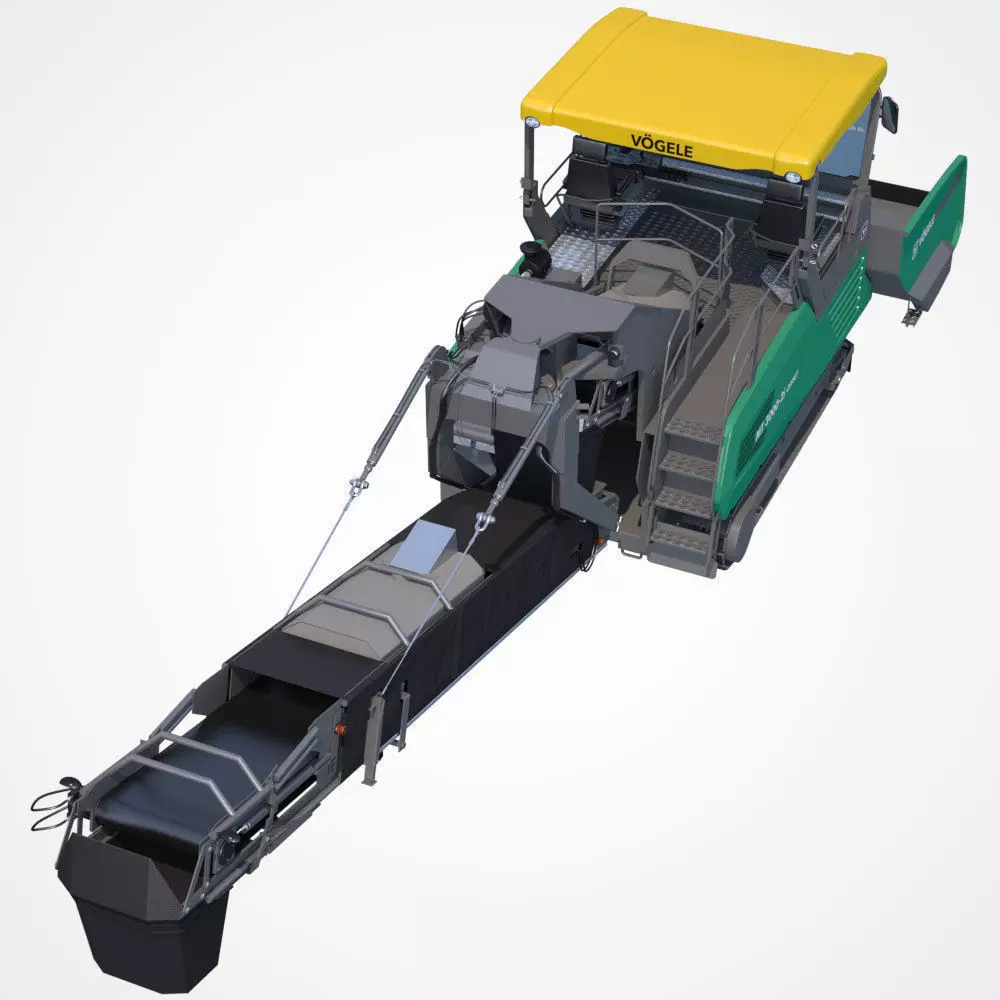 Asphalt feeder Vogele MT3000 3D model_0