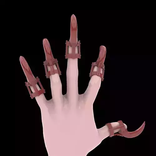 Super werewolf claw rings set - digital download stl file
