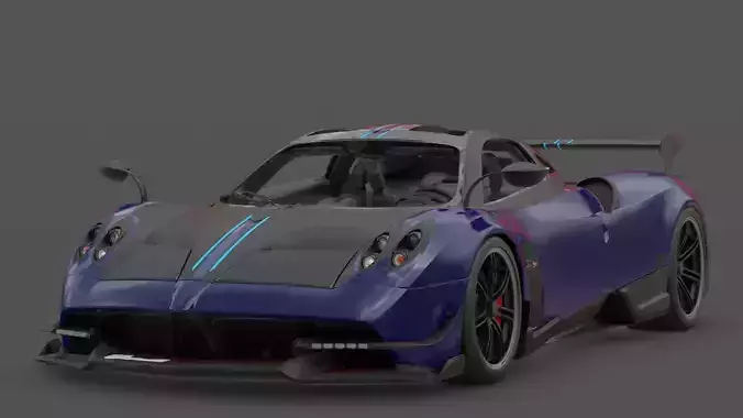 2016 Pagani Huayra BC 3D Model Limited Edition Hypercar