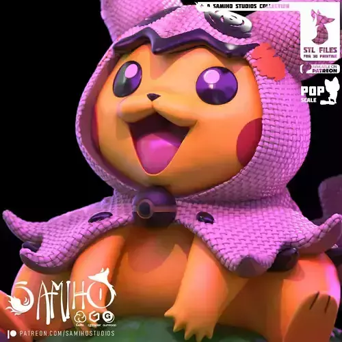 Samiho Studios - Mimikyu Pikachu - STLs ready for printing