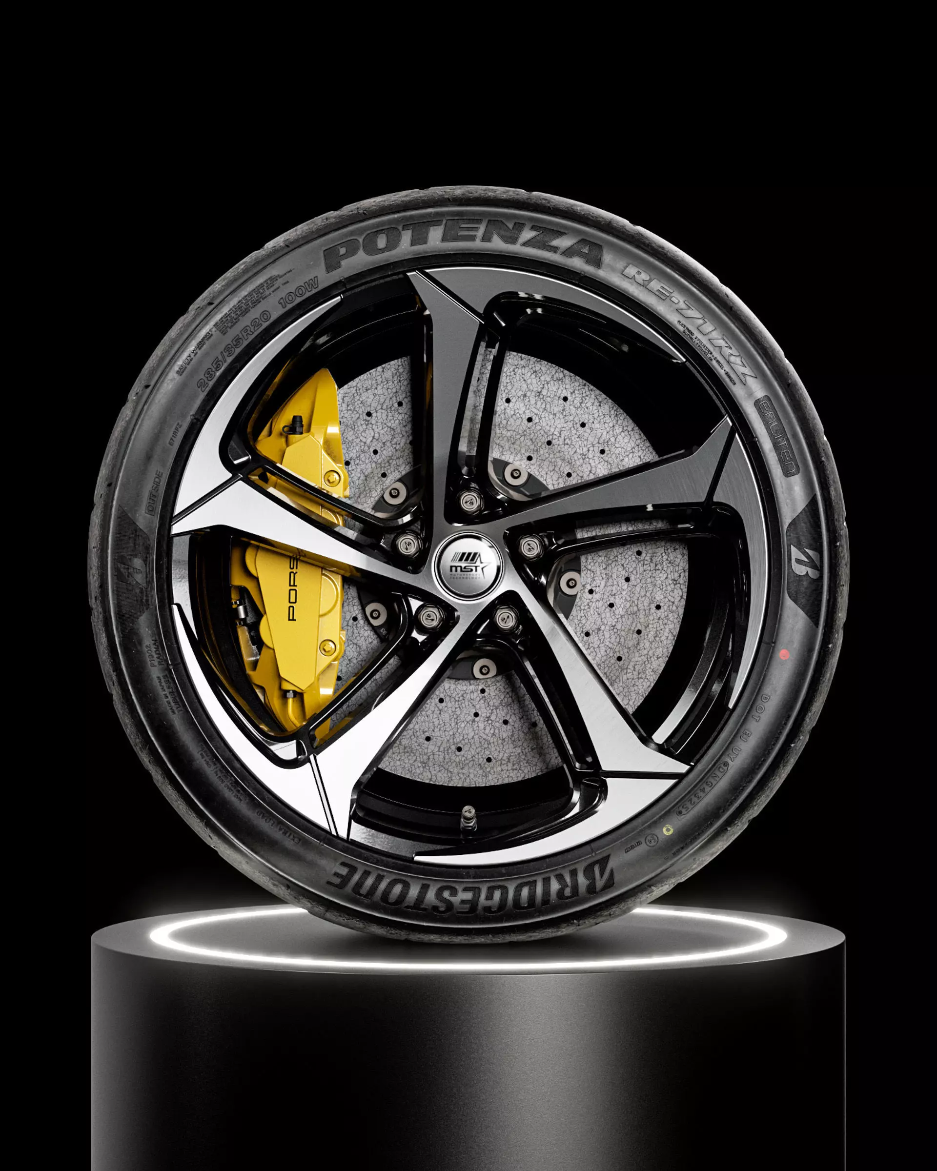 Bridgestone Potenza RE-71 RZ 285 35 ZR20 100W 3D model | CGTrader